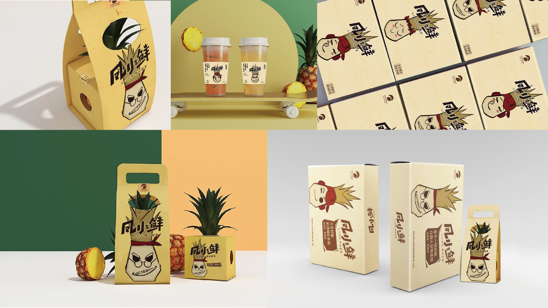 辽阳凤小鲜凤梨品牌形象设计